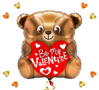 Be My Valentine Beertje Ballon - Gevuld Met Helium - 45 cm - Ballonnenshop.nl