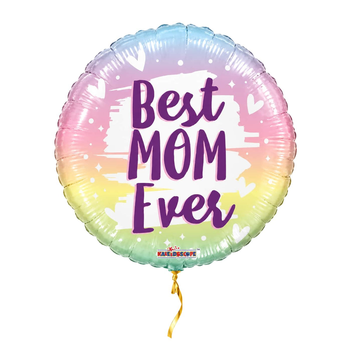 Best Mom Ever Helium Ballon – met helium gevuld, met gouden lint