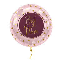 Best Mom Helium Ballon – met helium gevuld, met gouden lint