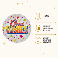Best Wishes Folie Ballon - 46 cm - Ballonnenshop.nl