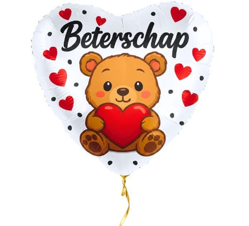 Beterschap-folieballon met een beer