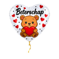 Beterschap Beertje Ballon – met helium gevuld, met gouden lint