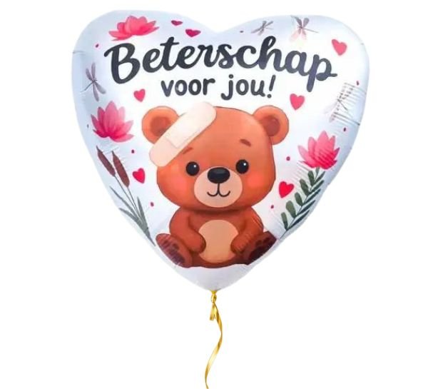 Beterschap voor jou ballon, een warm gebaar dat blijft hangen - Gevuld Met Helium - 46 cm - Ballonnenshop.nl