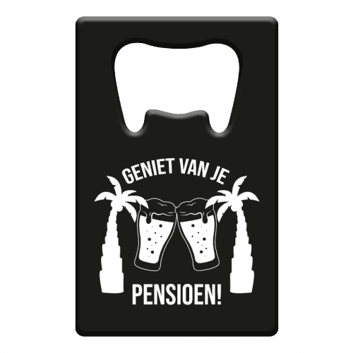 Bier Opener - Geniet Van Je Pensioen - Ballonnenshop.nl