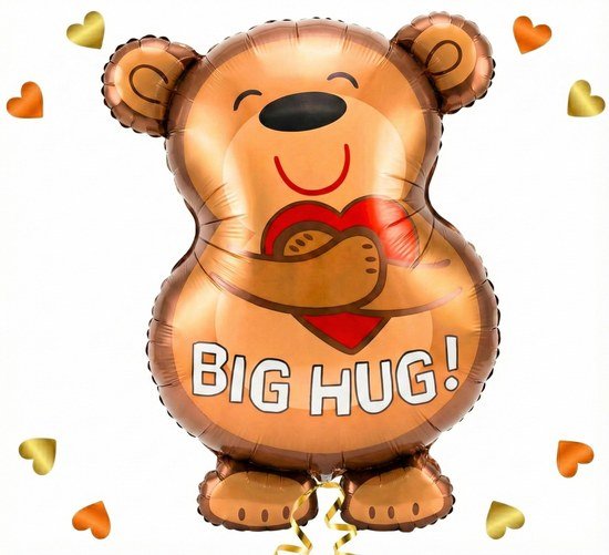 Big Hug Beer Ballon, een warme knuffel in ballonvorm - Gevuld Met Helium - 61 cm - Ballonnenshop.nl
