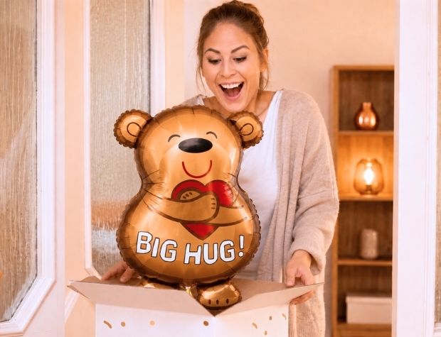 Big Hug Beer Ballon - Gevuld Met Helium - 61 cm - Ballonnenshop.nl