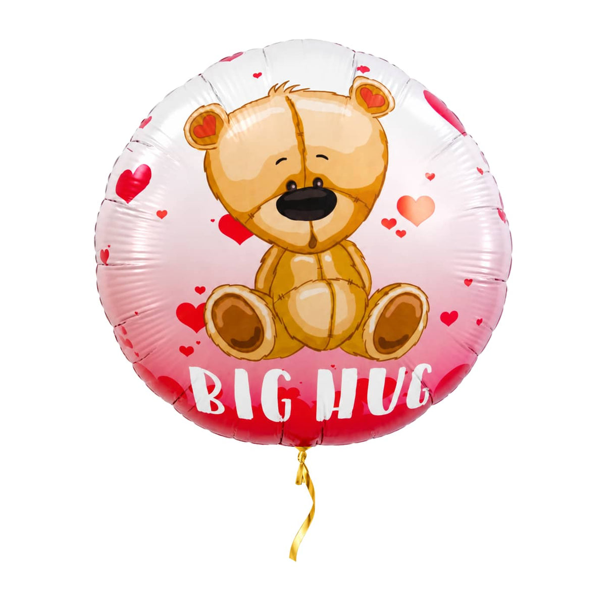 Big Hug Helium Ballon – met helium gevuld, met gouden lint