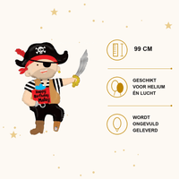 Birthday Pirate Folie Ballon - 99 cm - Ballonnenshop.nl