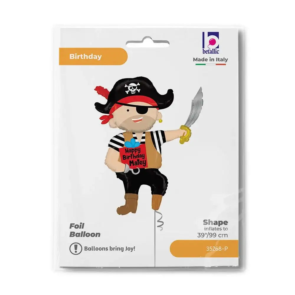 Birthday Pirate Folie Ballon - 99 cm - Ballonnenshop.nl
