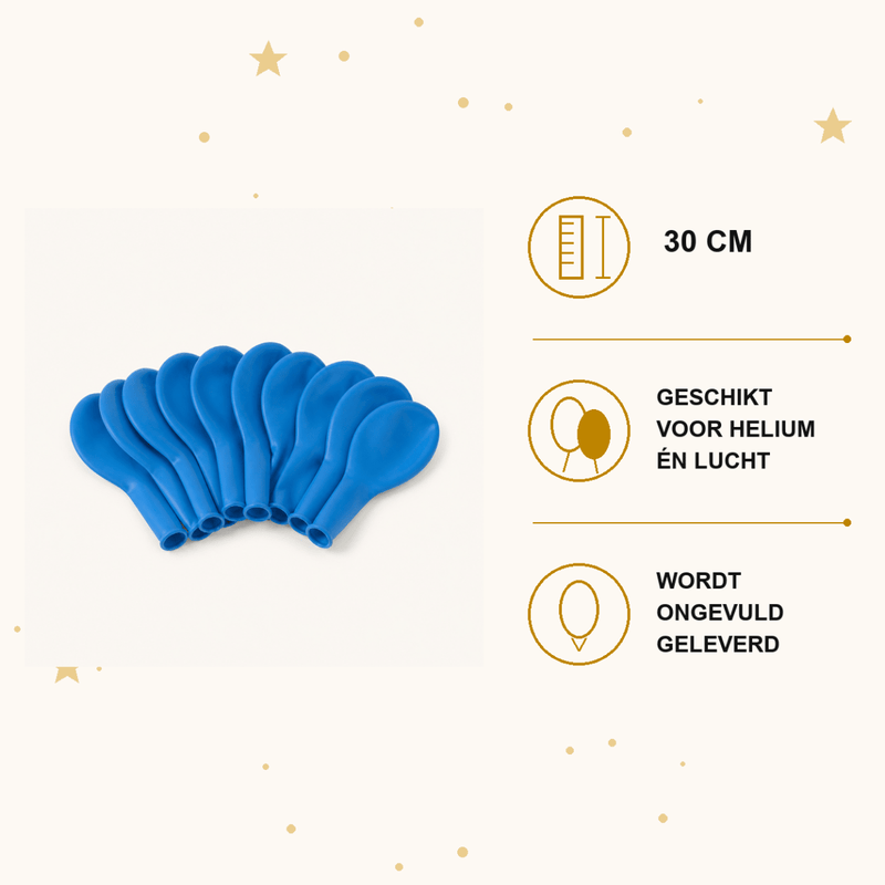 Blauwe Ballonnen 10 Stuks 30 cm - Ballonnenshop.nl
