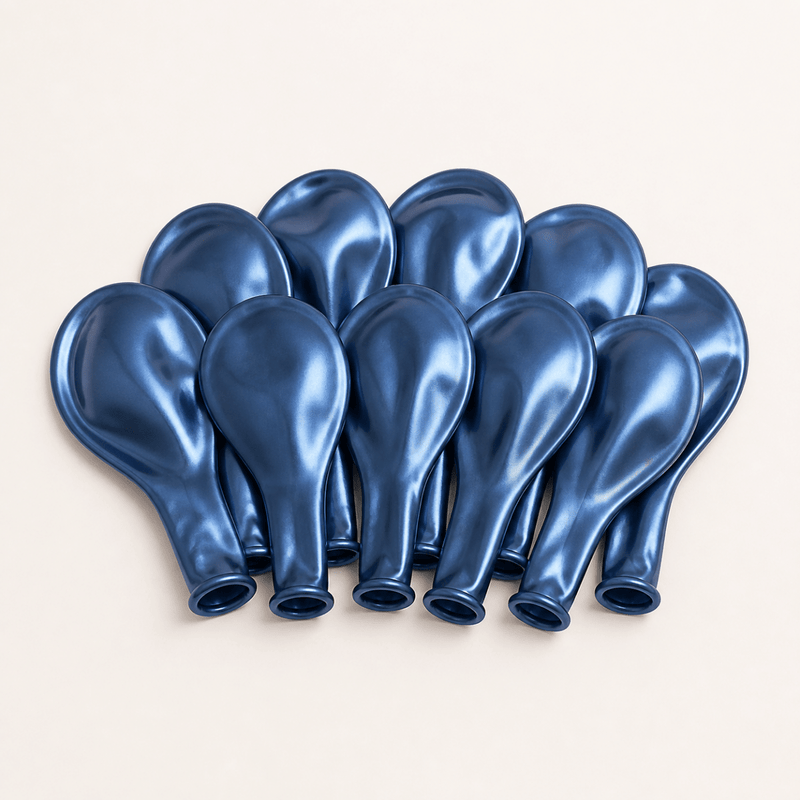 Blauwe Ballonnen Chroom 10 Stuks 30 cm - Ballonnenshop.nl
