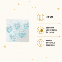 Blauwe Confetti Ballonnen - About To Pop - 5 stuks - 30 cm - Ballonnenshop.nl
