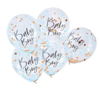 Blauwe Confetti Ballonnen Baby Boy - 5 stuks - 30 cm - Ballonnenshop.nl