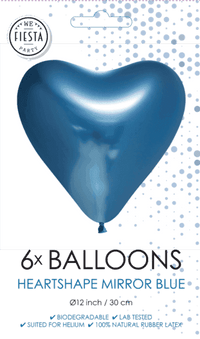 Blauwe Hartjes Ballonnen - 6 stuks - 30 cm - Ballonnenshop.nl
