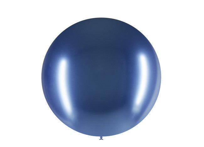 Blauwe Mega Ballon Chroom 60 cm - Ballonnenshop.nl