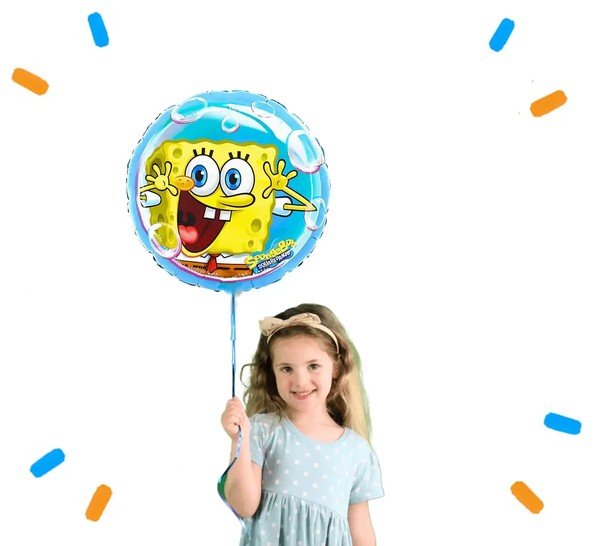 Blije Spongebob Helium Ballon - Gevuld Met Helium - 46 cm - Ballonnenshop.nl