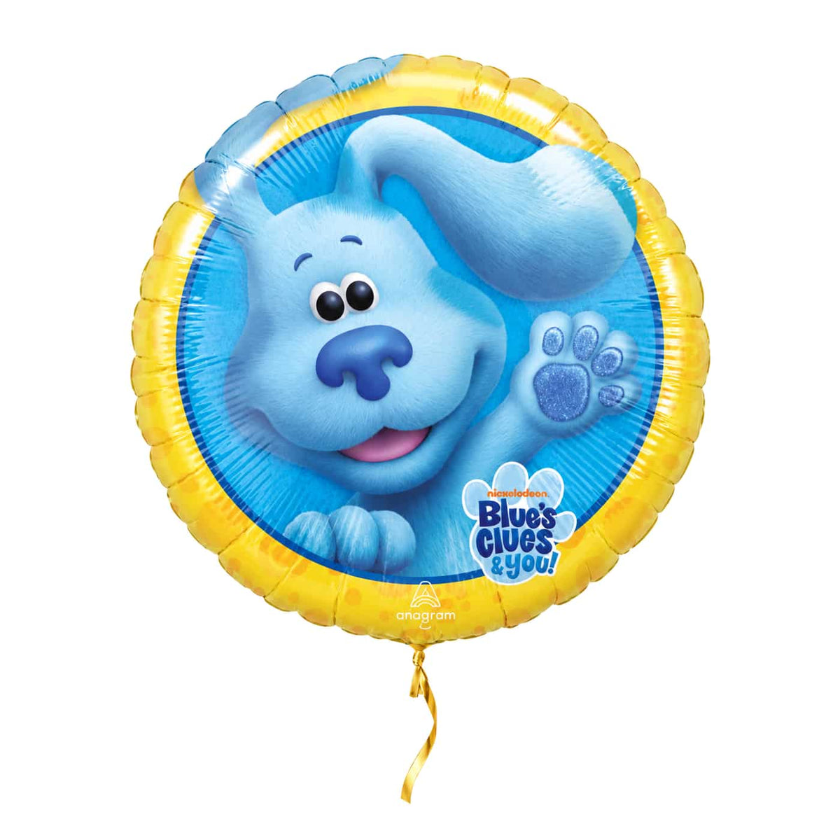 Blue's Clues Helium Ballon – met helium gevuld, met gouden lint