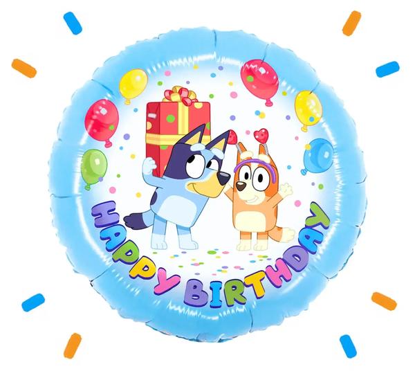 Bluey Happy Birthday Helium Ballon - Gevuld Met Helium - 46 cm - Ballonnenshop.nl