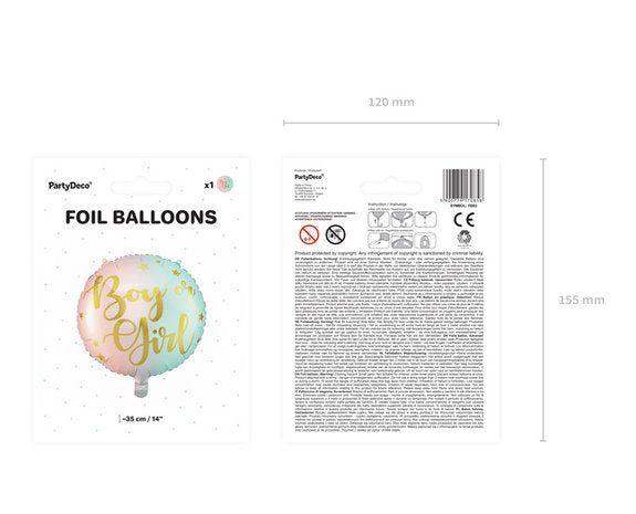 Boy Or Girl Folie Ballon 45 cm - Ballonnenshop.nl