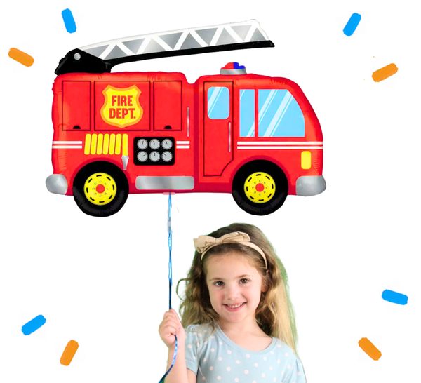 Brandweer Helium Ballon - Gevuld Met Helium - 81 cm - Ballonnenshop.nl