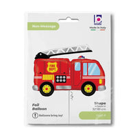 Brandweerauto Folie Ballon - 81 cm - Ballonnenshop.nl