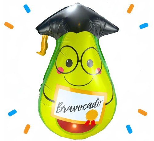 Bravocado Helium Ballon - Gevuld Met Helium - 64 cm - Ballonnenshop.nl