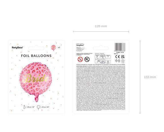 Bride Folie Ballon Roze 45 cm - Ballonnenshop.nl