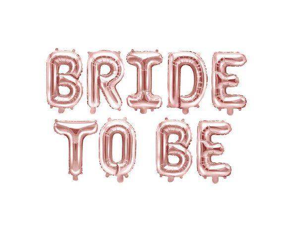 Bride To Be Letter Ballonnen Rose Goud 35 cm - Ballonnenshop.nl