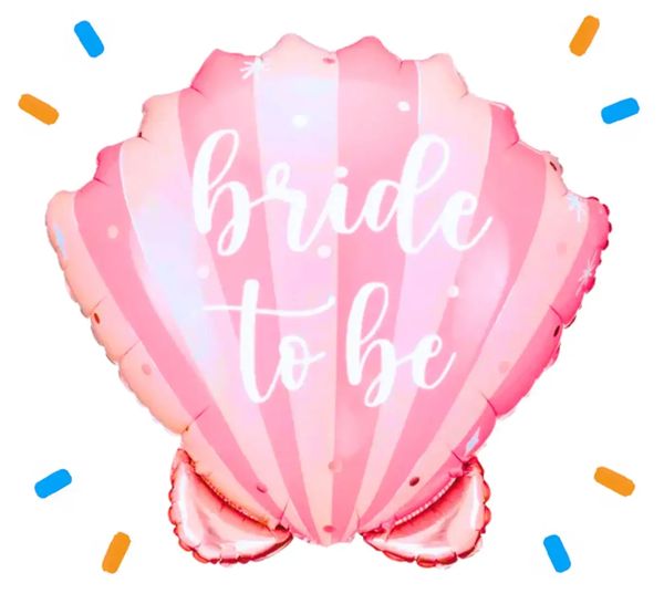 Bride To Be Schelp Helium Ballon - Gevuld Met Helium - 51 cm - Ballonnenshop.nl