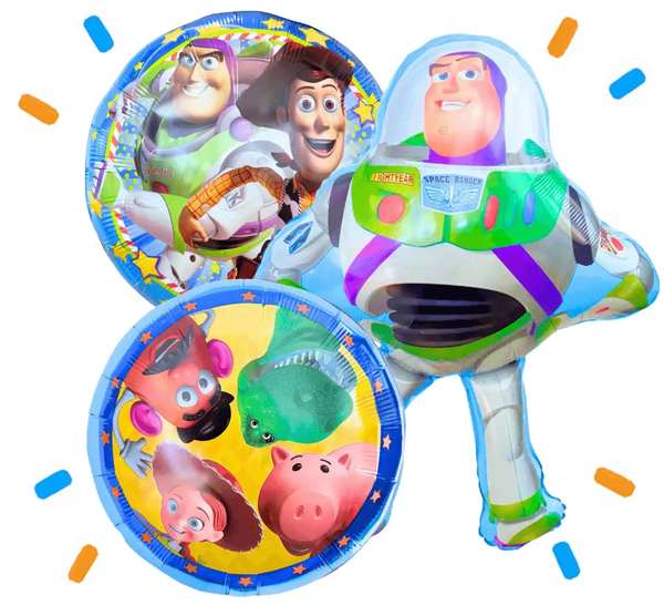 Buzz Lightyear Toy Story Trosje XL - Gevuld Met Helium - 89 cm - Ballonnenshop.nl