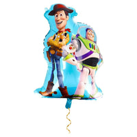 Buzz Lightyear & Woody Toy Story XL – helium gevuld met metallic gouden lint – Ballonnenshop.nl