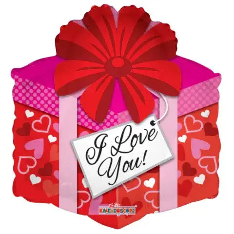 Cadeau I Love You Folie Ballon - 45 cm - Ballonnenshop.nl