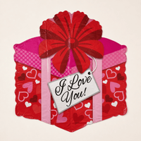 Cadeau I Love You Folie Ballon - 45 cm - Ballonnenshop.nl