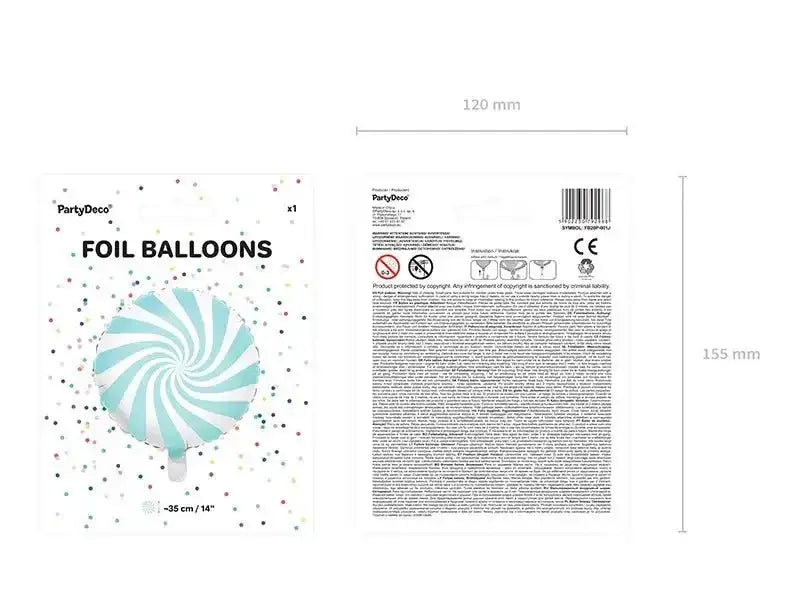 Candy Licht Blauwe Folie Ballon 35 cm - Ballonnenshop.nl