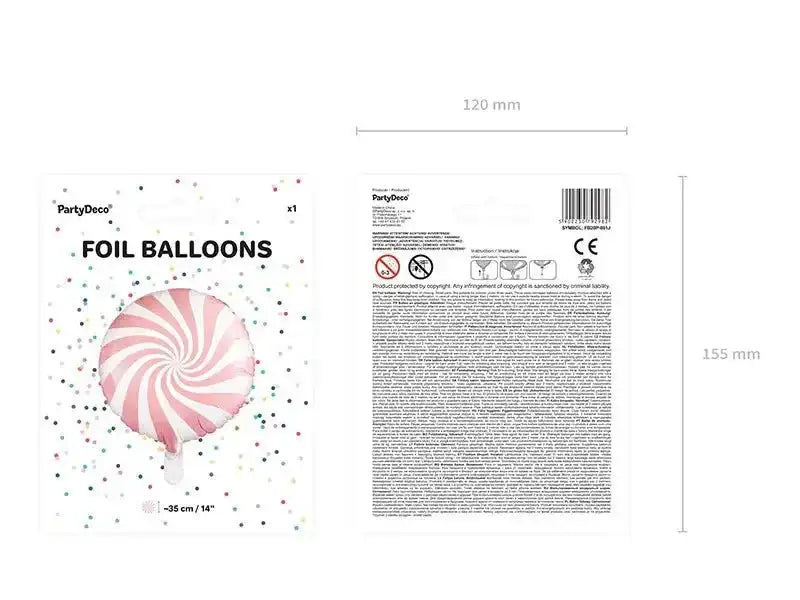 Candy Licht Roze Folie Ballon 35 cm - Ballonnenshop.nl