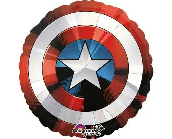 Captain America Shield Folie Ballon - 71 cm - Ballonnenshop.nl