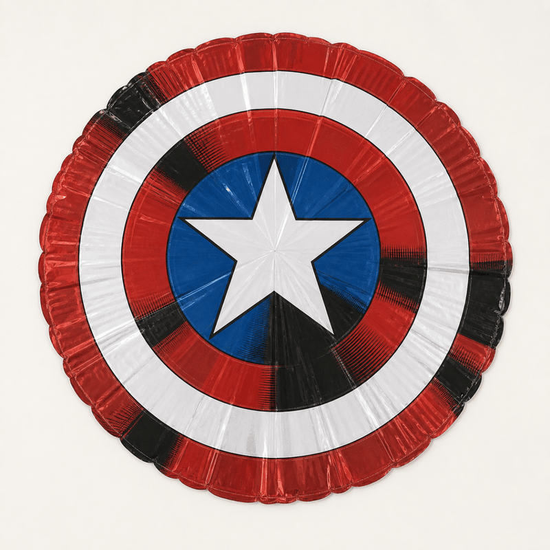 Captain America Shield Folie Ballon - 71 cm - Ballonnenshop.nl