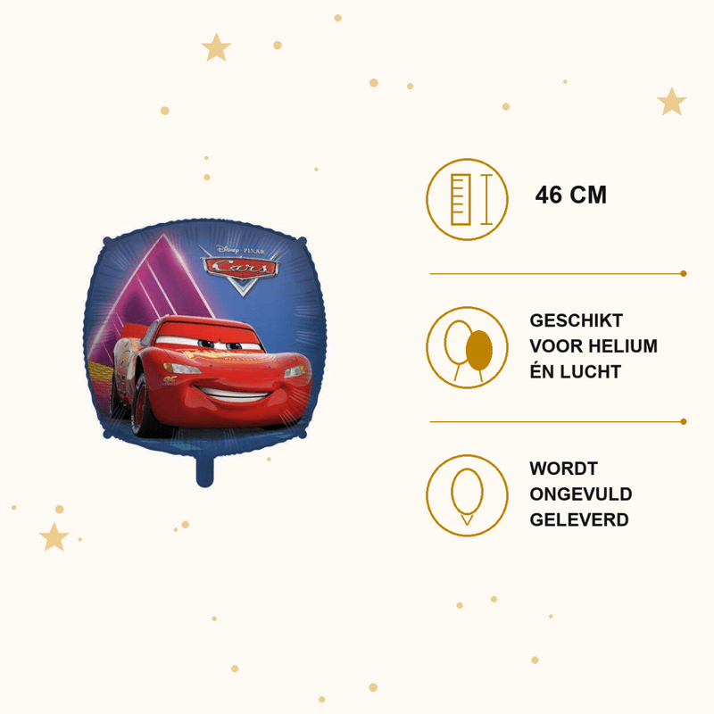Cars Folie Ballon - 46 cm - Ballonnenshop.nl