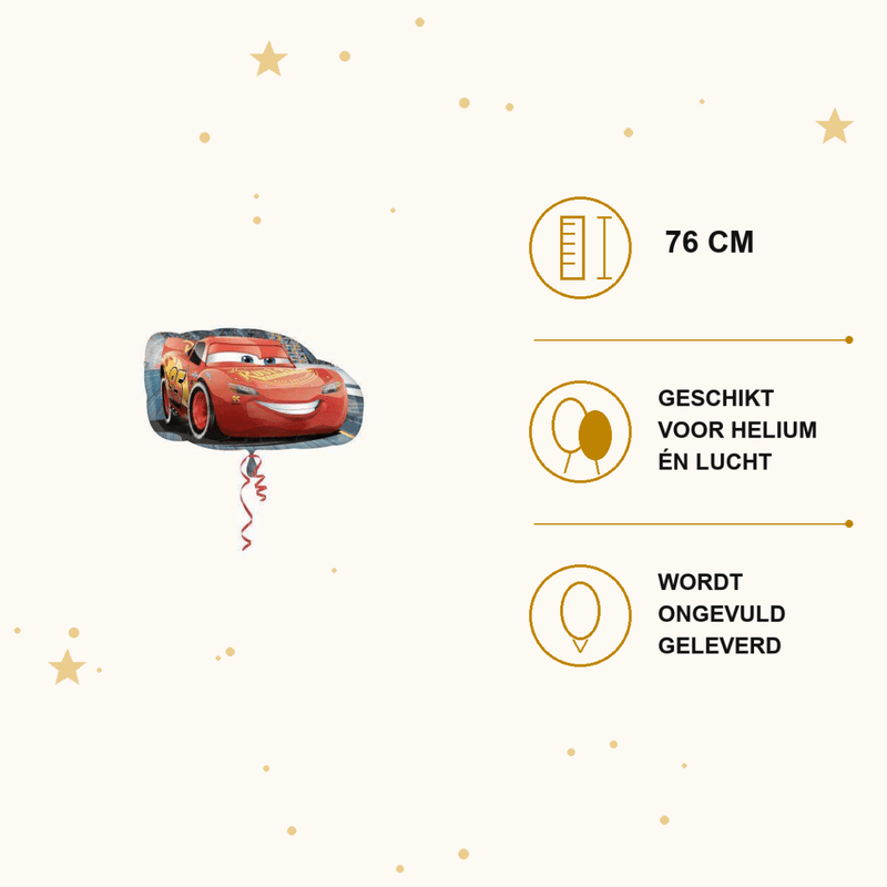 Cars Folie Ballon - 76 cm - Ballonnenshop.nl