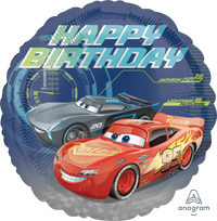 Cars Happy Birthday Folie Ballon - 46 cm - Ballonnenshop.nl