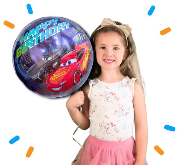 Cars Happy Birthday Helium Ballon - Gevuld Met Helium - 46 cm - Ballonnenshop.nl