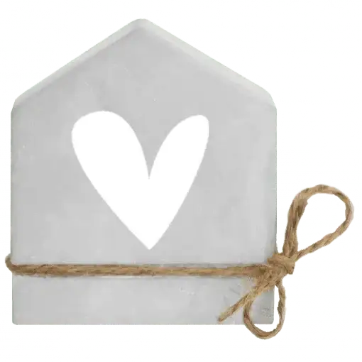 Cement Huisje - Hartje - Ballonnenshop.nl