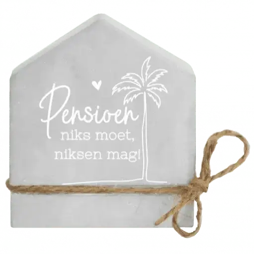 Cement Huisje - Pensioen - Ballonnenshop.nl