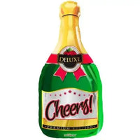 Champagne Fles Cheers Folie Ballon - 91 cm - Ballonnenshop.nl
