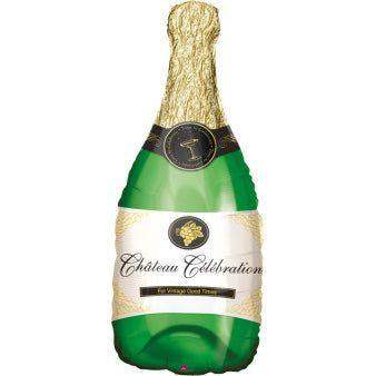 Champagnefles folieballon van 91 cm voor een feestelijke mijlpaal
