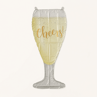 Champagne Glas Folie Ballon Cheers - 84 cm - Ballonnenshop.nl