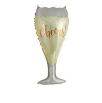 Champagne Glas Folie Ballon Cheers - 84 cm - Ballonnenshop.nl