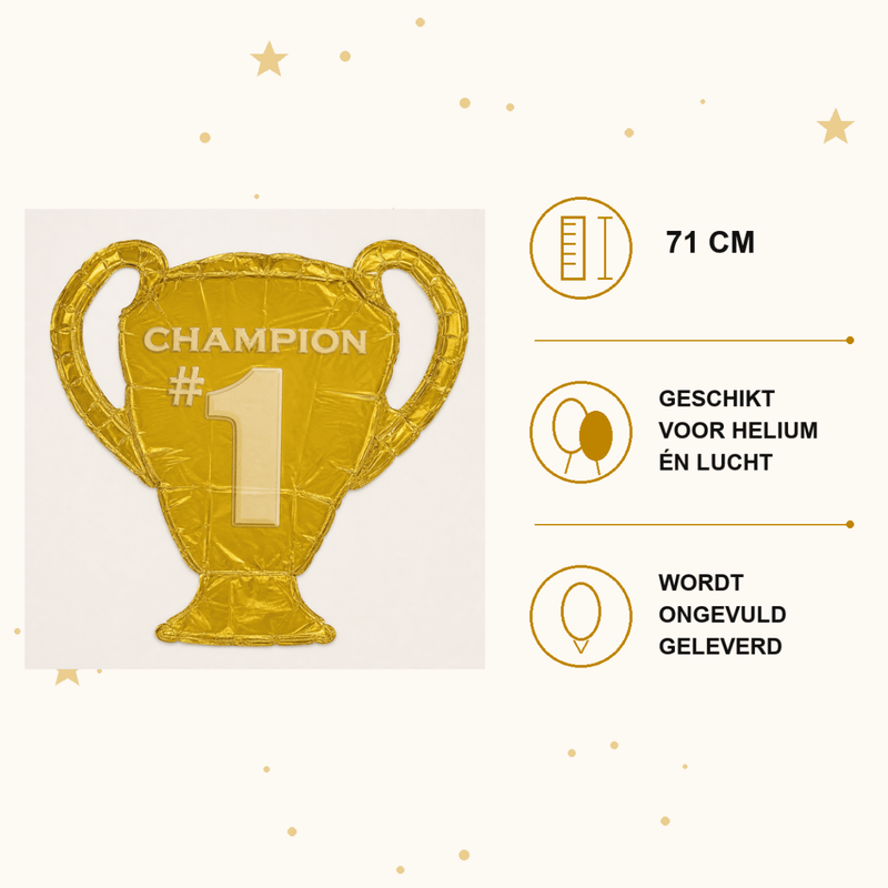 Champion 1 Folie Ballon - 71 cm - Ballonnenshop.nl
