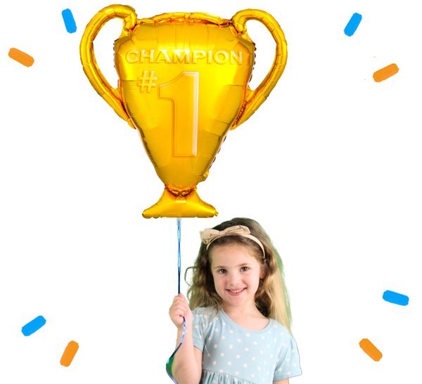 Champion 1 Helium Ballon - Gevuld Met Helium - 71cm - Ballonnenshop.nl