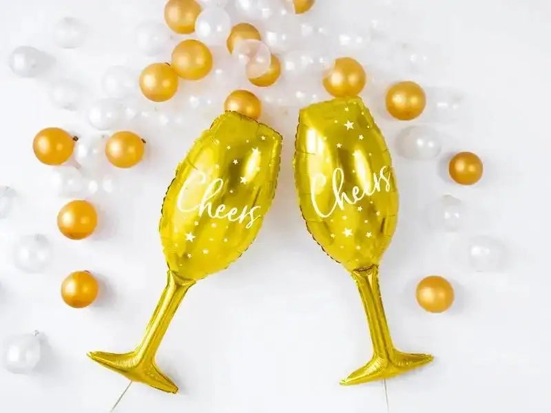 Cheers Champagne Fles Folie Ballon 80 cm - Ballonnenshop.nl